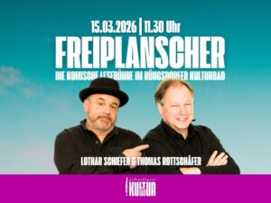 Plakat zur Lesung am 15.03.26 im Kulturbad Rüngsdorf, Bonn-Bad Godesberg